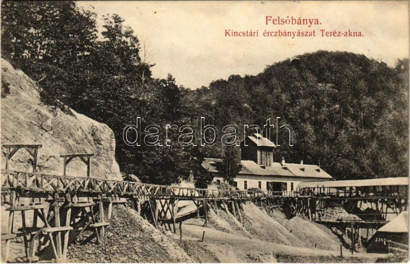 1909 Felsőbánya, Baia Sprie; Kincstári ércbányászat Teréz akna. H. Rield E. kiadása / ore mine