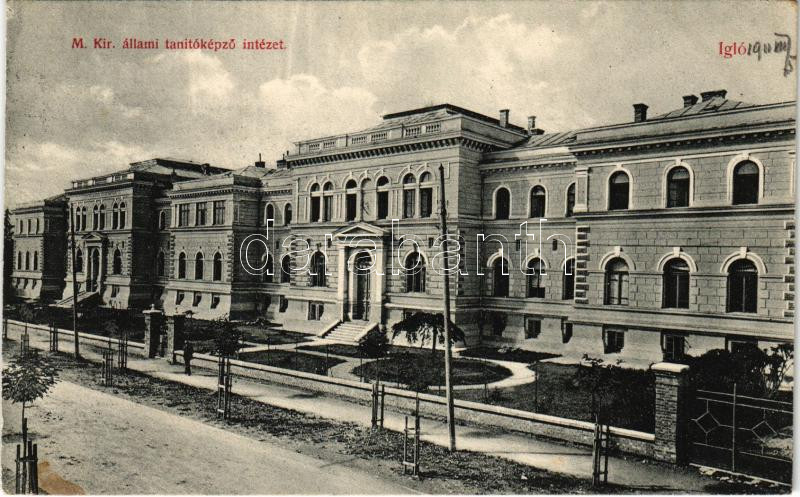 1911 Igló, Zipser Neudorf, Spisská Nová Ves; M. kir. állami tanítóképző intézet. Dörner Gyula kiadása / teachers' training institute (EK)