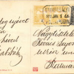 1911 Szamossályi (Fehérgyarmat), Református templom és iskola + 'POSTAI ÜGYN.' (EK) - Image 2