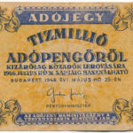 1946. 10.000.000AP vízjeles papíron, fordított címerrel T:III Adamo P54