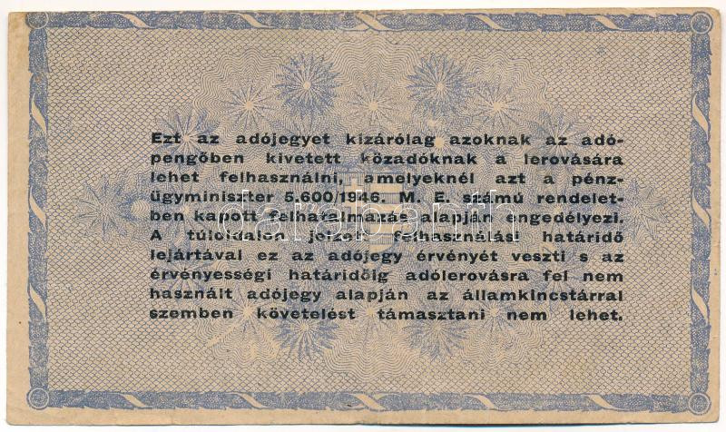1946. 10.000.000AP vízjeles papíron, fordított címerrel T:III Adamo P54 - Image 2