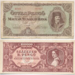 1945. 50P 'D 015 057407' + 1946. 100.000BP T:III-,II-