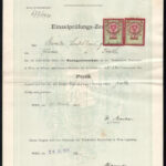 1921-1923 5 db okmány osztrák illetékbélyegekkel