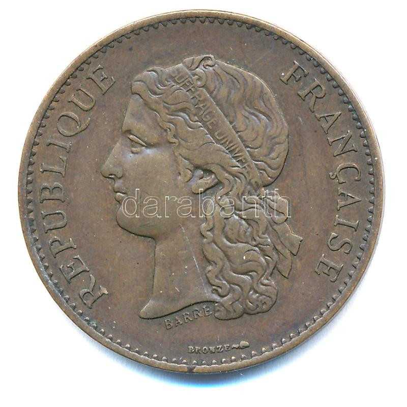 Franciaország 1889. 'Világkiállítás - 1789 Századik évfordulója' kétoldalas bronz emlékérem (33mm). Szign.: Barre T:2 France 1889. 'Exposition Universelle - Centenaire de 1789' two sided bronze commemorative medallion (33mm). Sign.: - Image 2