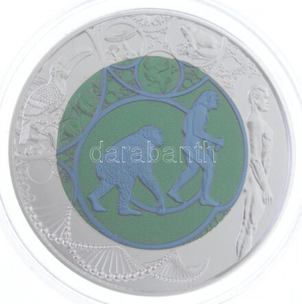 Ausztria 2014. 25E Ag-Nb 'Evolúció' eredeti tokban, tanúsítvánnyal T:BU Austria 2014. 25 Euro Ag-Nb 'Evolution' in original case, with certificate C:BU Krause KM# 3227