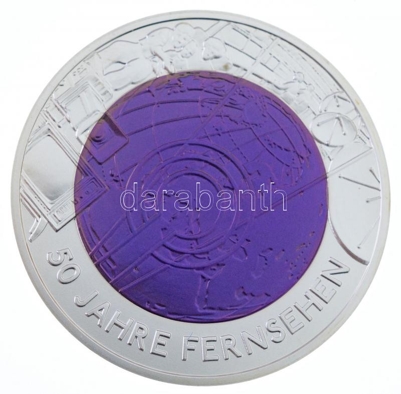 Ausztria 2005. 25E Ag-Nb '50 éves a televíziózás' T:BU kis patina Austria 2005. 25 Euro Ag-Nb '50 Years of Television' C:BU small patina Krause KM# 3119