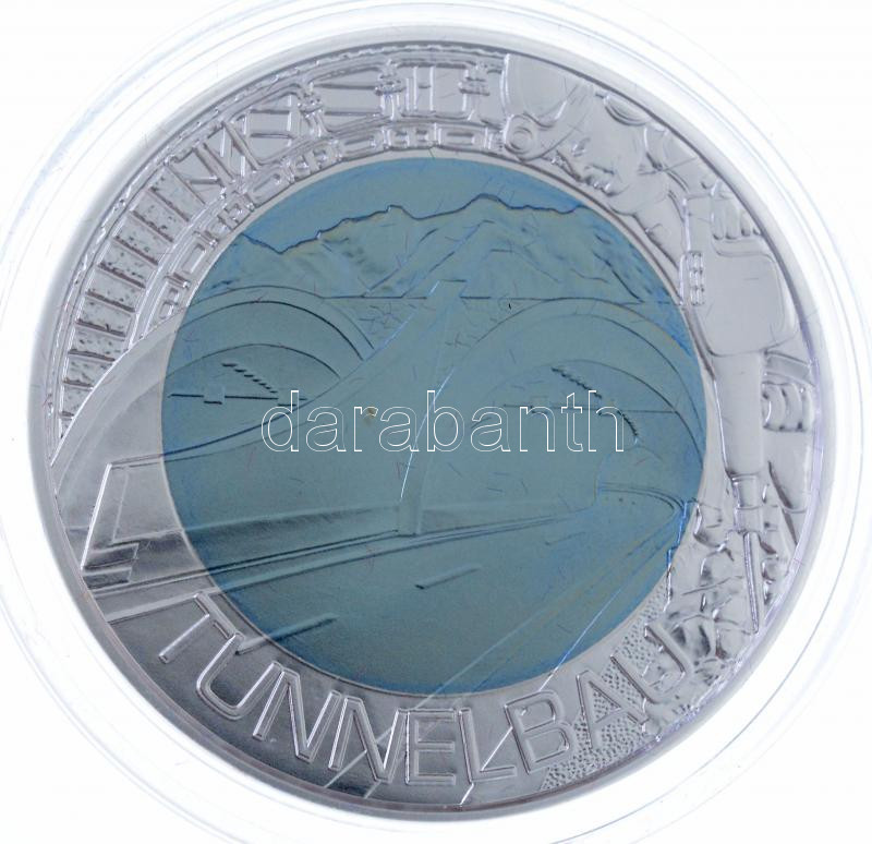 Ausztria 2013. 25E Ag-Nb 'Alagútépítés' eredeti tokban, tanúsítvánnyal T:BU Austria 2013. 25 Euro Ag-Nb 'Tunneling' in original case, with certificate C:BU Krause KM# 3217 - Image 2