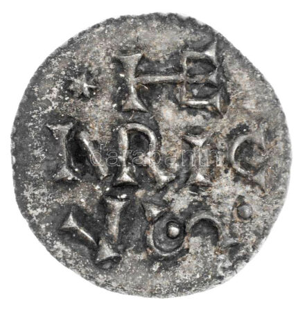 1196-1204. Denár Ag 'Imre' (0,23g) T:1,1- patina R! / Hungary 1196-1204. Denar Ag 'Emmerich' (0,23g) C:UNC,AU patina Rare! Huszár: 74., Unger I.: 126.