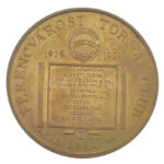Bognár György (1944-) 1992. 'MÉE - Ferencvárosi Torna Club FTC III.' kétoldalas bronz emlékérem (42,5mm) T:1 - Image 2