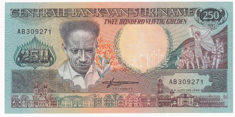 Suriname 1986. 250G T:I Suriname 1986. 250 Gulden C:UNC Krause P#134