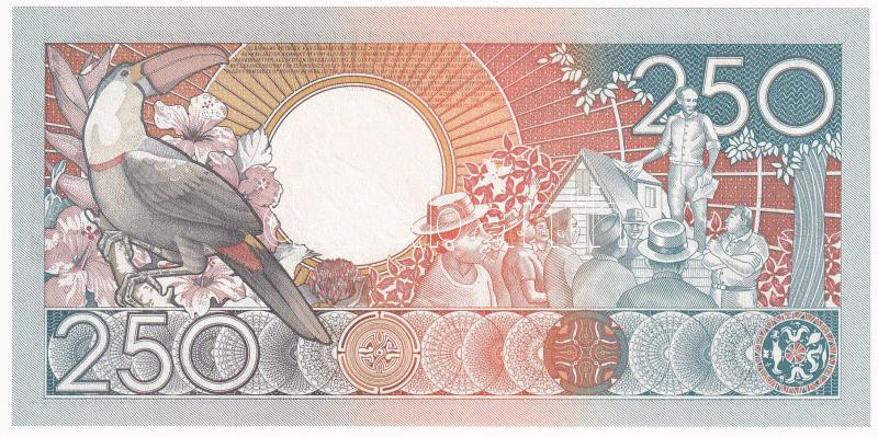 Suriname 1986. 250G T:I Suriname 1986. 250 Gulden C:UNC Krause P#134 - Image 2