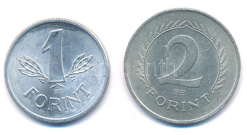 1966. 2Ft Cu-Ni + 1970. 1Ft Al T:1-,2 patina, apró karcok