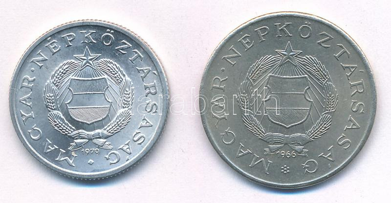 1966. 2Ft Cu-Ni + 1970. 1Ft Al T:1-,2 patina, apró karcok - Image 2