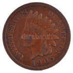 Amerikai Egyesült Államok 1905. 1c bronz 'Indián fej' T:2,2- USA 1905. 1c bronze 'indian head' C:XF,VF Krause KM# 90a