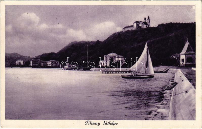 Tihany, látkép, vitorlás (EK)