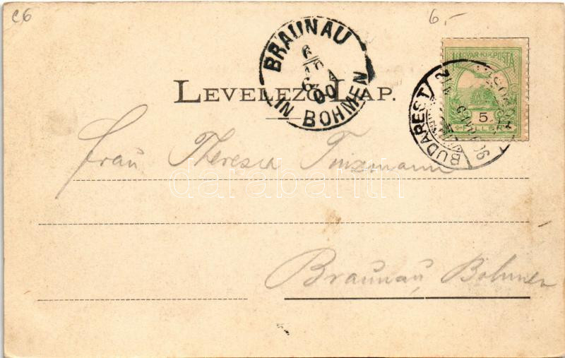 1900 Budapest I. Buda látképe a Lánchídfőtől. Fénynyomat Divald műintézetéből 127. (EK) - Image 2