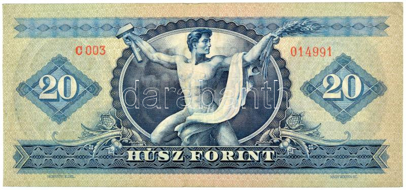 1957. 20Ft 'C 003 014991' T:III kis folt Adamo F11 - Image 2