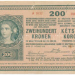 1918. 200K 'A 1032 000182' sima hátlappal T:III szakadás, folt, firka Adamo K31/2