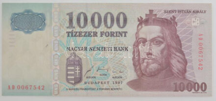 1997. 10.000Ft 'AD 0067542' T:III Adamo F58