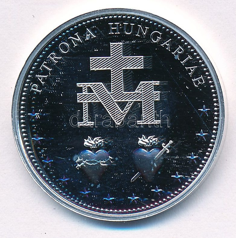 DN 'Magyarok Nagyasszonya' peremen jelzett Ag emlékérem (10,00g/0.999/30mm) T:PP ND 'Patrona Hungariae' hallmarked Ag commemorative medallion (10,00/0.999/30mm) C:PP - Image 2