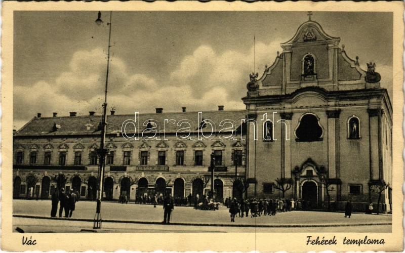 1940 Vác, Fehérek temploma, Kálmán József üzlete (EK)