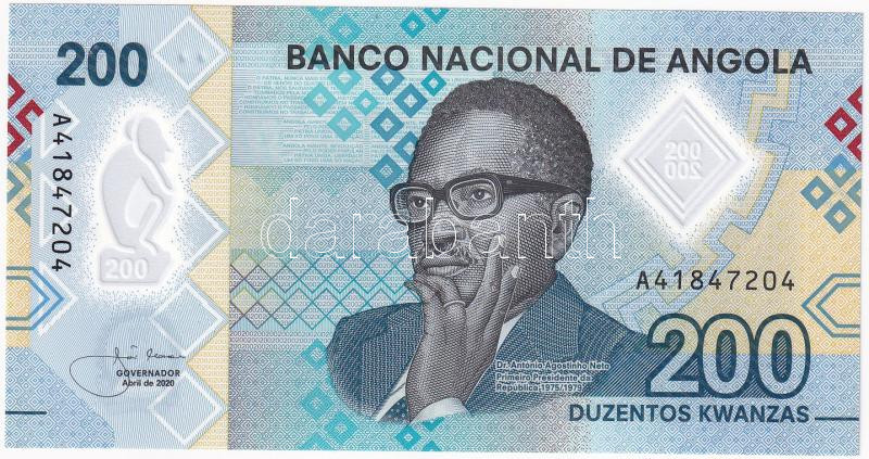 Angola 2020. 200K 'A41847204' T:I Angola 2020. 200 Kwanzas 'A41847204' C:UNC