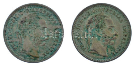 Ausztria 1872. 10kr Ag 'Ferenc József' (2x) Ag T:1-,2 patina Austria 1872. 10 Kreuzer Ag 'Franz Joseph' (2x) C: AU,XF