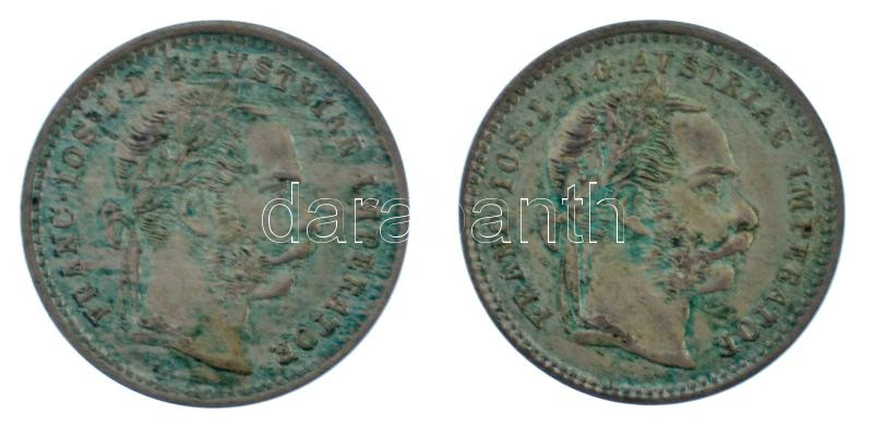 Ausztria 1872. 10kr Ag 'Ferenc József' (2x) Ag T:1-,2 patina Austria 1872. 10 Kreuzer Ag 'Franz Joseph' (2x) C: AU,XF