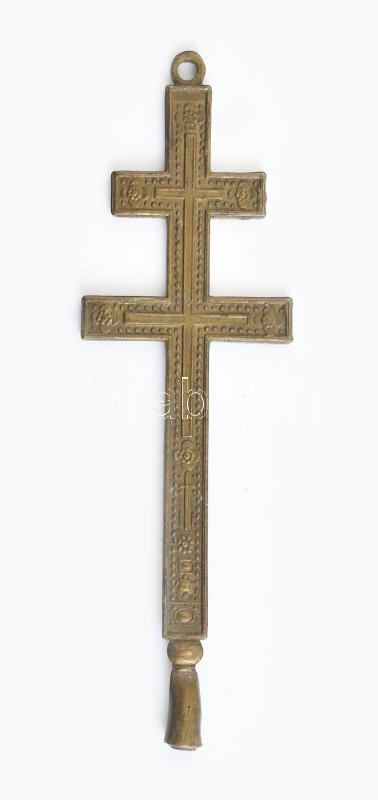 'Schurensis Crux' Scheiern kolostor Németország XIX. sz. bronz kereszt 6 cm
