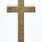 'Schurensis Crux' Scheiern kolostor Németország XIX. sz. bronz kereszt 6 cm - Image 2