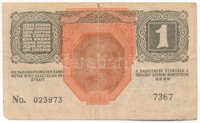 1916. 1K '7000 feletti sorozatszám' T:III,III- ly. Adamo K3M - Image 2