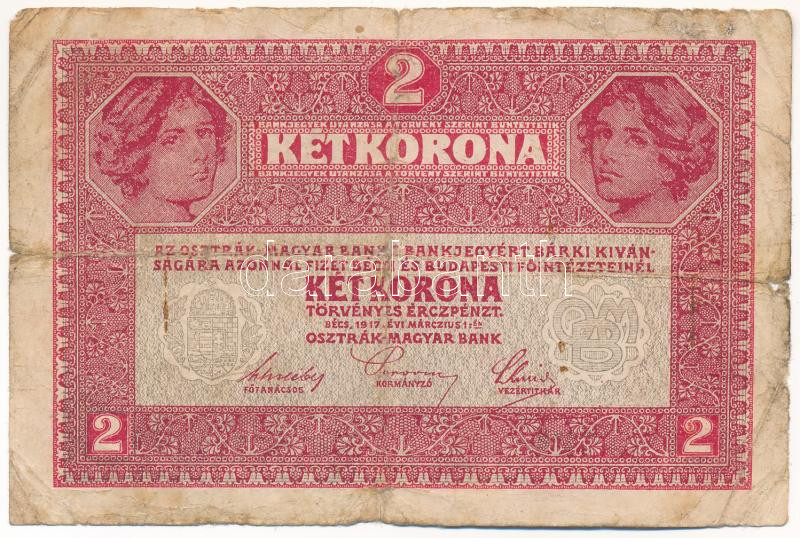 1917. 2K '7000 feletti sorozatszám' T:III-,IV Adamo K6