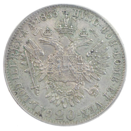 Ausztria 1853A 20kr Ag 'Ferenc József' T:1-,2 patina Austria 1853A 20 Kreuzer Ag 'Franz Joseph' C:AU,XF patina Krause KM#2211