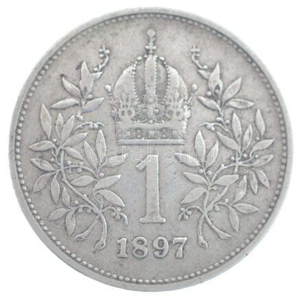 Ausztria 1897. 1K Ag 'Ferenc József' T:2,2- Austria 1897. 1 Corona 'Franz Joseph' C:XF,VF Krause KM#2804