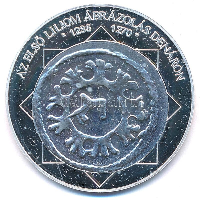 DN 'A magyar nemzet pénzérméi - Az első liliom ábrázolás dénáron 1235-1270' Ag emlékérem tanúsítvánnyal, kapszulában (10,37g/0.999/35mm) T:PP
