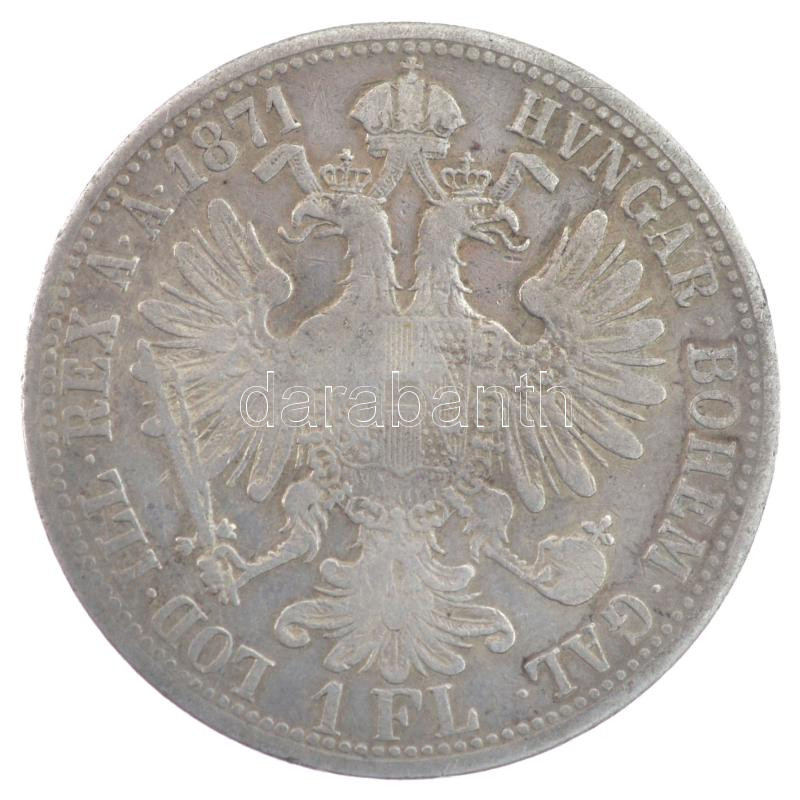 Ausztria 1871A 1Fl Ag 'Ferenc József' T:3 Austria 1871A 1 Florin Ag 'Franz Joseph' C:F Krause KM#2221