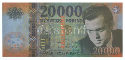 2015. 20.000Ft kellékpénz T:I,I-