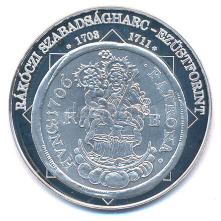 DN 'A magyar nemzet pénzérméi - Rákóczi szabadságharc ezüstforint 1703-1711' Ag emlékérem, tanúsítvánnyal, kapszulában (10,37g/0.999/35mm) T:PP
