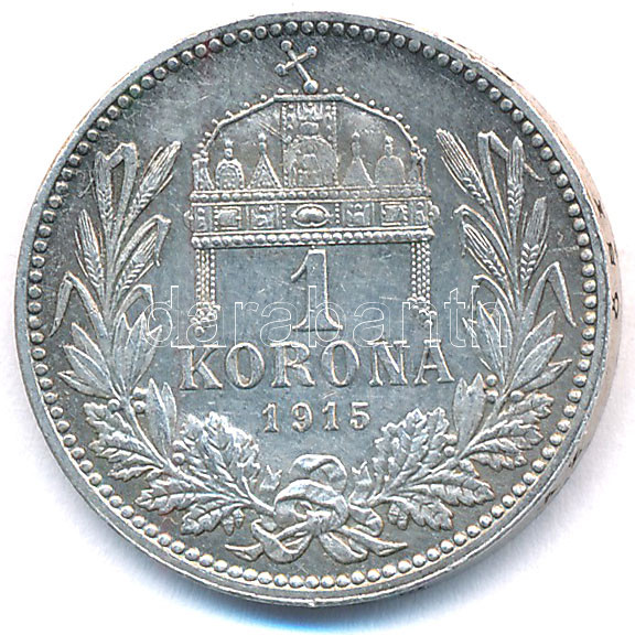 Ausztria 1915. 1K Ag 'Ferenc József' T:1- Austria 1915. 1 Corona Ag 'Franz Joseph' C:AU Krause KM#2820 - Image 2