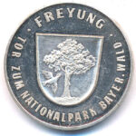 Németország DN 'Freyung - Bajor Nemzeti Park' kétoldalas Ag emlékérem (11,10g/986/26mm) T:1- Germany ND 'Freyung - Tor Zum Nationalpark Beyer.Wald' two sided Ag commemorative medallion (11,10g/986/26mm) C:AU
