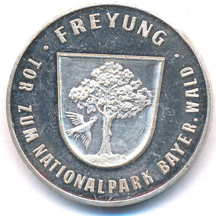 Németország DN 'Freyung - Bajor Nemzeti Park' kétoldalas Ag emlékérem (11,10g/986/26mm) T:1- Germany ND 'Freyung - Tor Zum Nationalpark Beyer.Wald' two sided Ag commemorative medallion (11,10g/986/26mm) C:AU