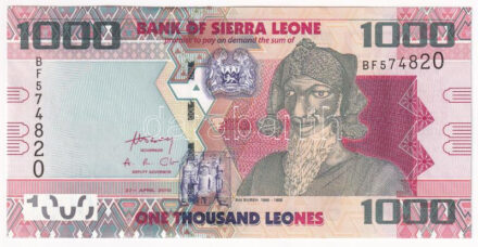 Sierra Leone 2010. 1000L 'BF574820' T:I Sierra Leone 2010. 1000 Leones 'BF574820' C:UNC Krause 30.b