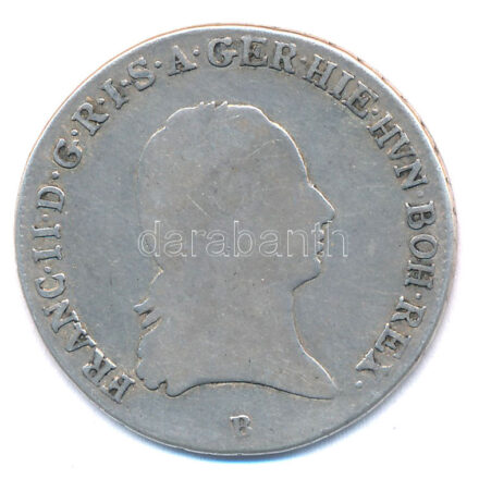 Osztrák Németalföld 1797B 1/4 Kronenthaler Ag 'II. Ferenc' (7,06g) T:3 patina Austrian Netherlands 1797B 1/4 Kronenthaler Ag 'Franz II' (7,06g) C:F patina Krause KM#60