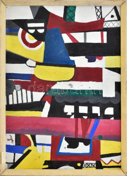 Jelzés nélkül, XX. sz. második fele: Színes kép. Olaj, karton. Sérült. Fakeretben. 70x50 cm