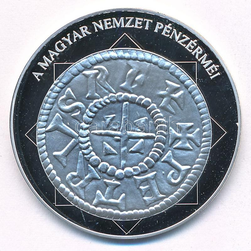 DN 'A magyar nemzet pénzérméi - Az első Pannonia felirat dénáron 1038-1041' Ag emlékérem tanúsítvánnyal (10,37g/0.999/35mm) T:PP - Image 2