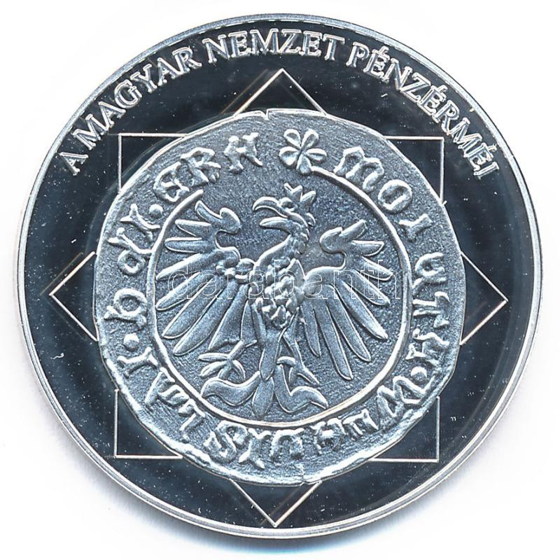 DN 'A magyar nemzet pénzérméi - A címer elemei először együtt egy vereten 1440-1444' Ag emlékérem, tanúsítvánnyal (10,37g/0.999/35mm) T:PP kis fo. - Image 2