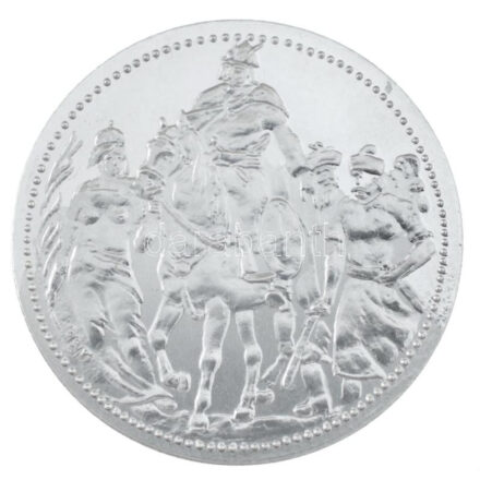 1896KB 1K Ag 'Millenium' kétoldalas ezüstözött fém utánverete kapszulában (23mm) T:PP