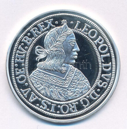 DN 'Magyar tallérok utánveretben - I. Lipót tallérja' Ag emlékérem tanúsítvánnyal (20g/0.999/38,6mm) T:PP