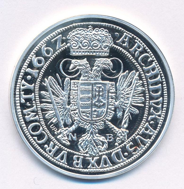 DN 'Magyar tallérok utánveretben - I. Lipót tallérja' Ag emlékérem tanúsítvánnyal (20g/0.999/38,6mm) T:PP - Image 2