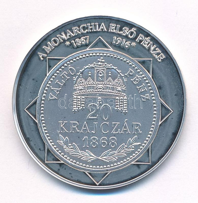 DN 'A magyar nemzet pénzérméi - A Monarchia első pénze 1867-1916' Ag emlékérem tanúsítvánnyal (10,37g/0.999/35mm) T:PP - Image 2